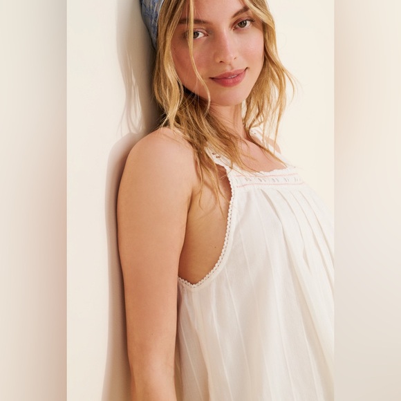 FREE PEOPLE Latecia Embroidered Tunic Dress NWT Ivory - Picture 2 of 13